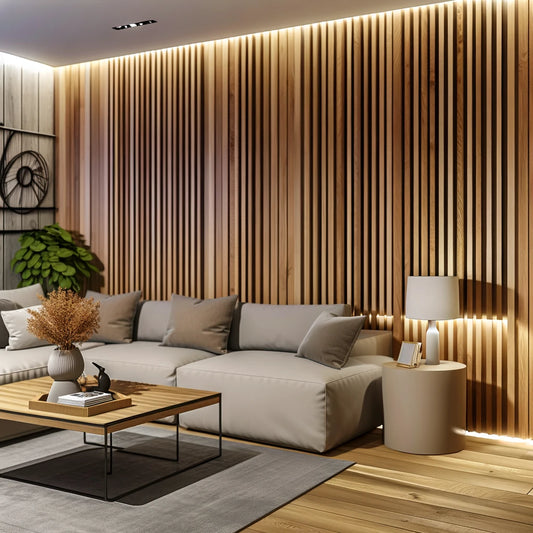 wood slat paneling