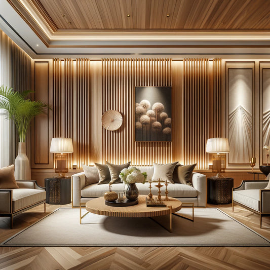 wall wood paneling living room