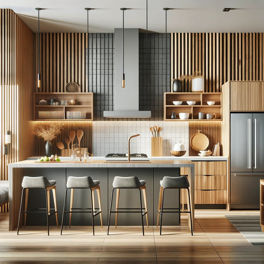 wood panels in kitchen