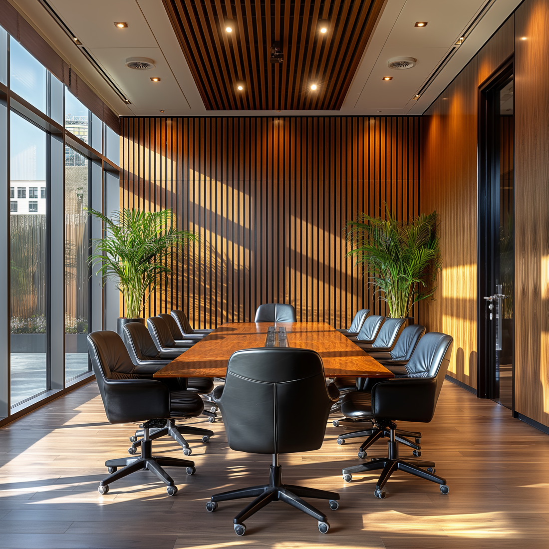 acoustic panels in office slatted wall panels