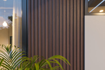 Mahogany Exterior Slat Siding Outdoor Wall Cladding Panels