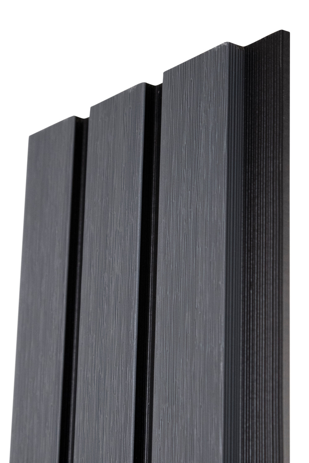 All-Weather WPC Composite Fence Slat Panel System - Graphite Charcoal Gray
