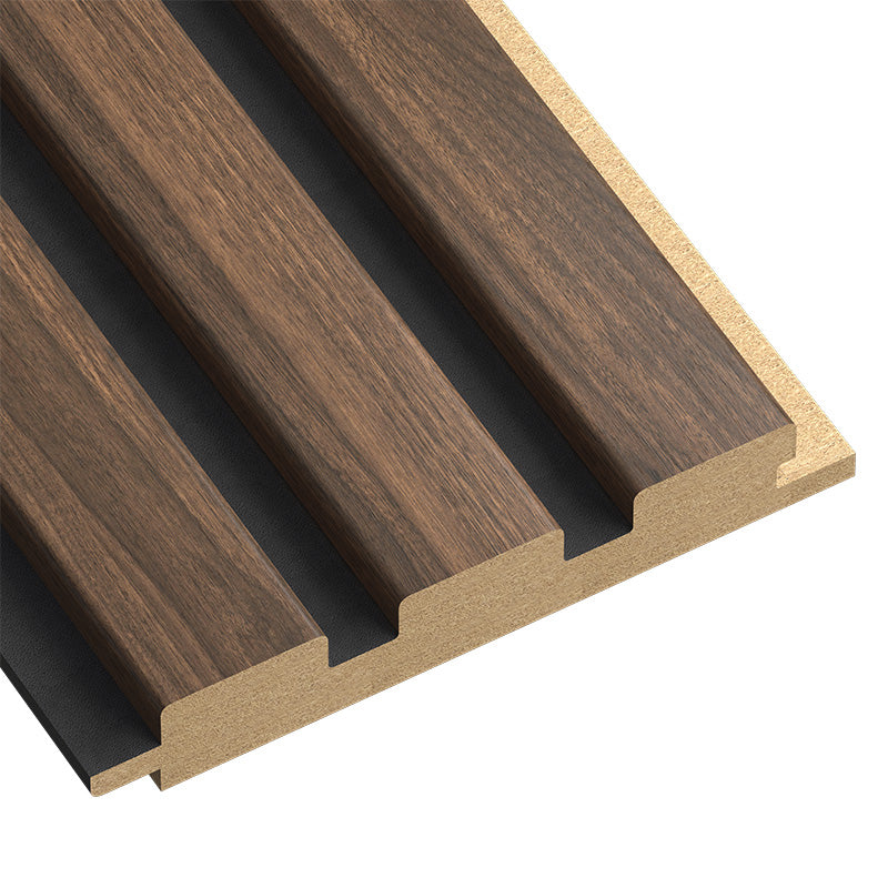 Antique Oak With Black Accents Slat Wood Wall Panels - Broad