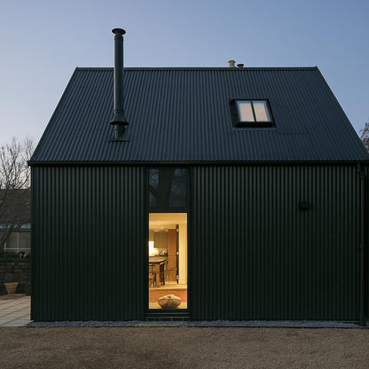 Black Steel Roof Panels Weather-Resistant Metal Roofing