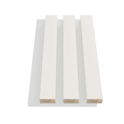 White Acoustic Slat Wood Wall Panels