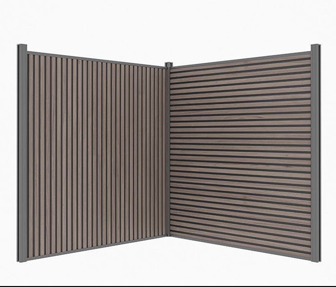 Slat Solution™ All-Weather WPC Composite Fence Slat Panel System – American Walnut