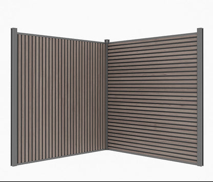Slat Solution™ All-Weather WPC Composite Fence Slat Panel System – American Walnut