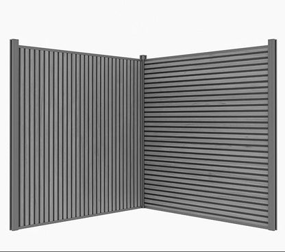 Slat Solution™ All-Weather WPC Composite Fence Slat Panel System – Graphite Charcoal Gray