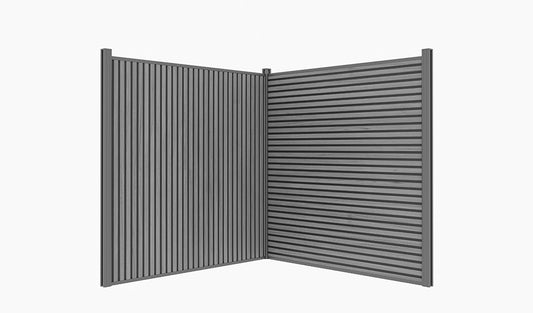 Slat Solution™ All-Weather WPC Composite Fence Slat Panel System – Graphite Charcoal Gray