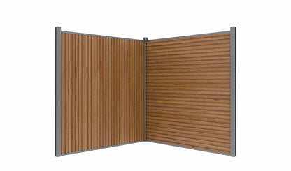 Slat Solution™ All-Weather WPC Composite Fence Slat Panel System – Weathered Teak
