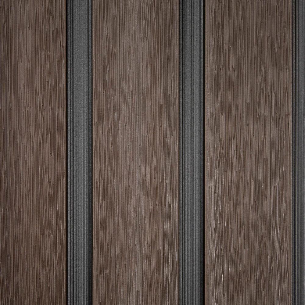 All-Weather WPC Composite Fence Slat Panel System - American Walnut