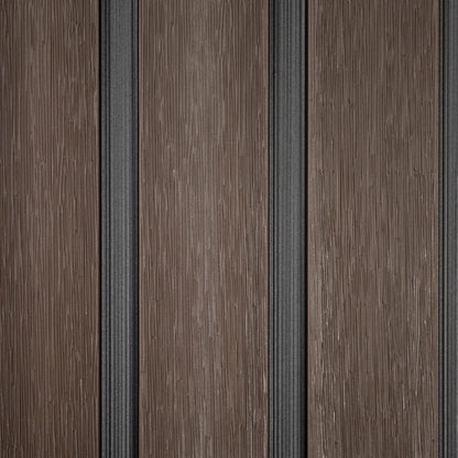 All-Weather WPC Composite Fence Slat Panel System - American Walnut