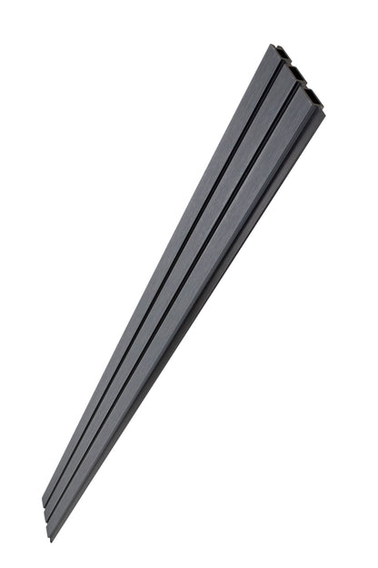 All-Weather WPC Composite Fence Slat Panel System - Graphite Charcoal Gray