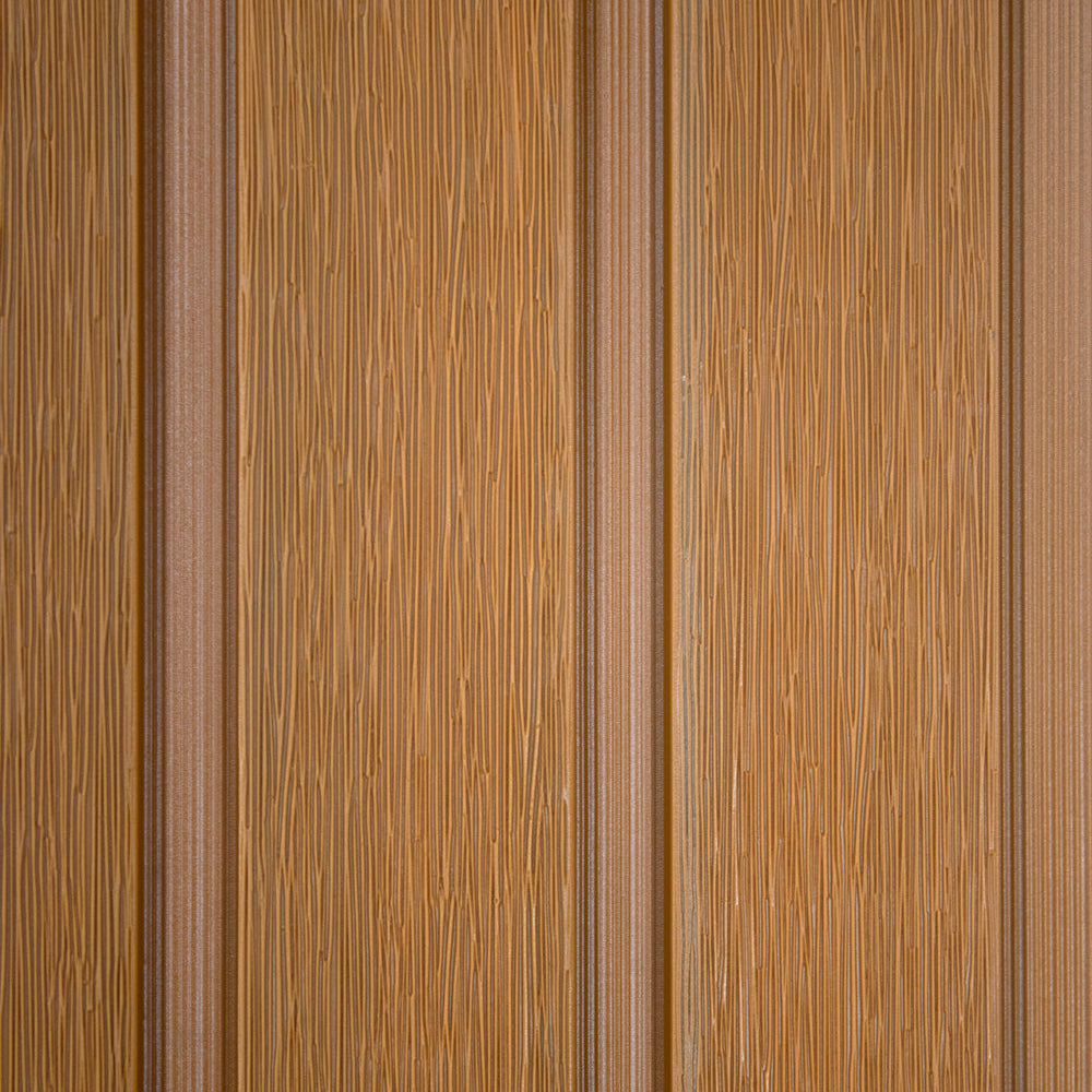 All-Weather WPC Composite Fence Slat Panel System - Weathered Teak