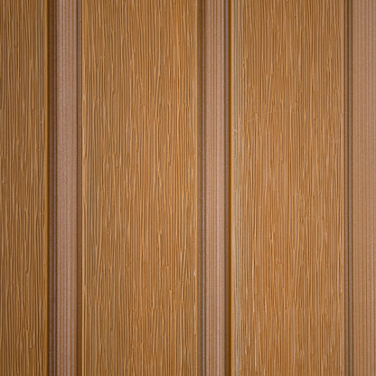 All-Weather WPC Composite Fence Slat Panel System - Weathered Teak