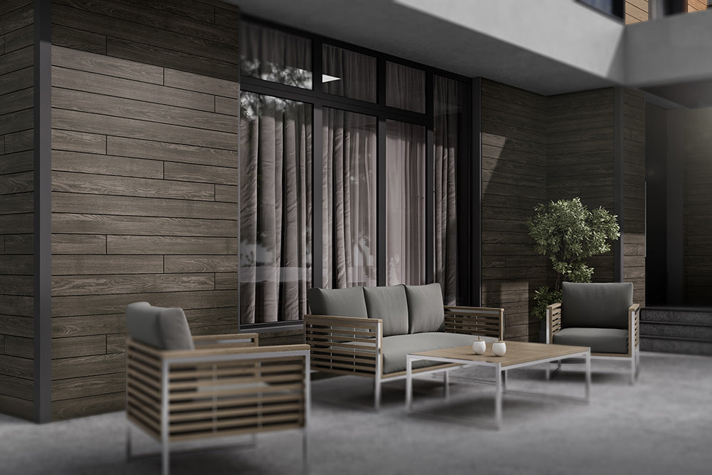 Enhanced Grain Wood-Like Composite Siding, Exterior Wall Paneling - American Walnut