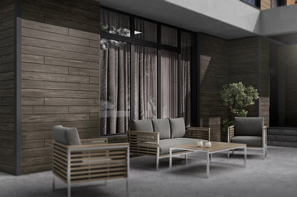 Enhanced Grain Wood-Like Composite Siding, Exterior Wall Paneling - American Walnut