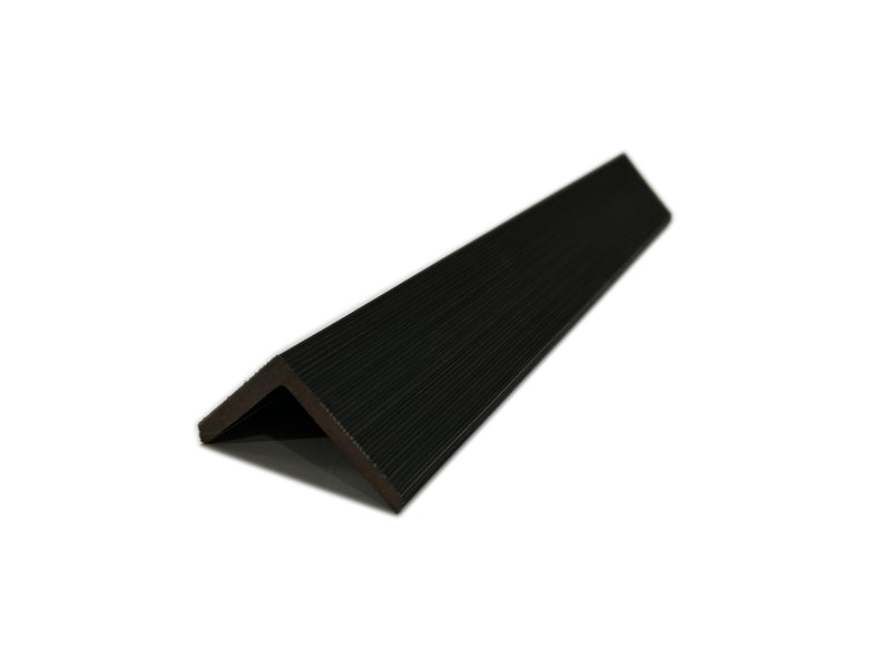 Black 90° Right Angle Trim for 5 Strip - 1" Wide Slat Panels