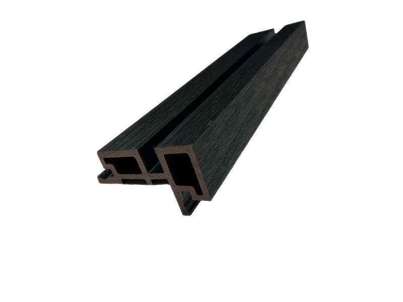 Black Slat Seamless Corner Trim for 5 Strip 1" Wide Slat Panels