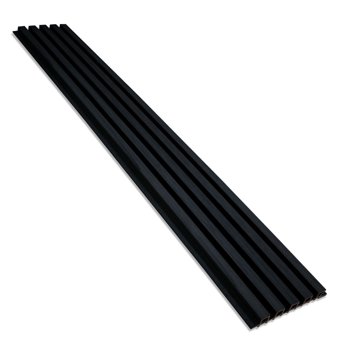 Black Exterior Slat Siding Outdoor Wall Cladding Panels 5 Strip: 1" Wide Slats