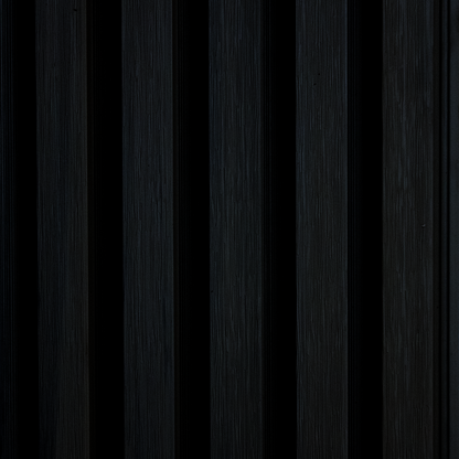 Black Exterior Slat Siding Outdoor Wall Cladding Panels 5 Strip: 1" Wide Slats