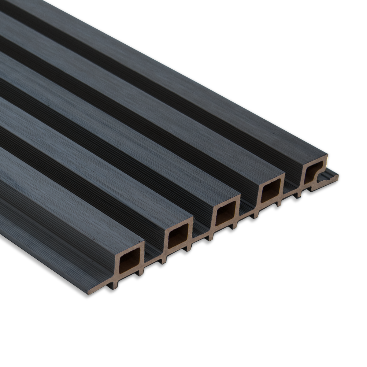 Charcoal Exterior Slat Siding Outdoor Wall Cladding Panels