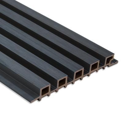 Charcoal Exterior Slat Siding Outdoor Wall Cladding Panels