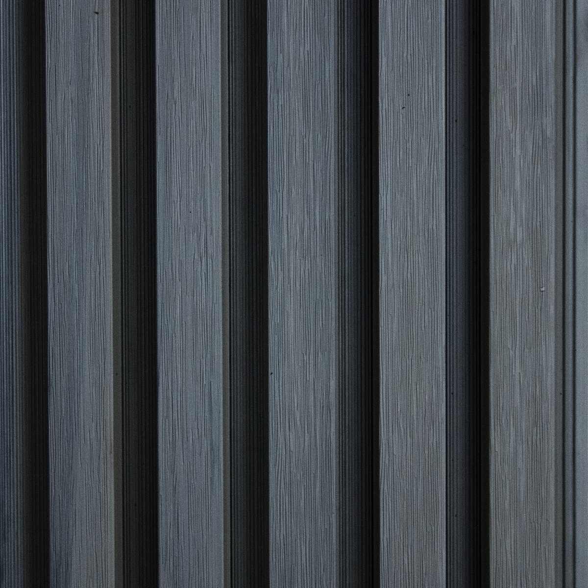 Charcoal Exterior Slat Siding Outdoor Wall Cladding Panels