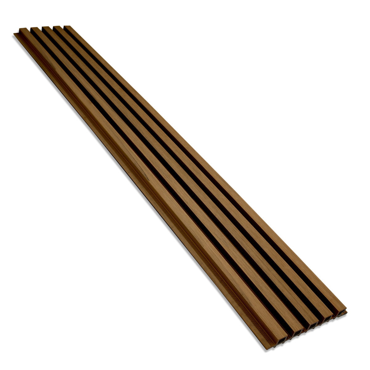 Weathered Teak Exterior Slat Siding Outdoor Wall Cladding Panels