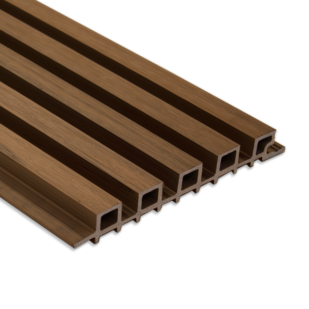 Weathered Teak Exterior Slat Siding Outdoor Wall Cladding Panels