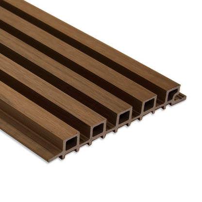 Weathered Teak Exterior Slat Siding Outdoor Wall Cladding Panels