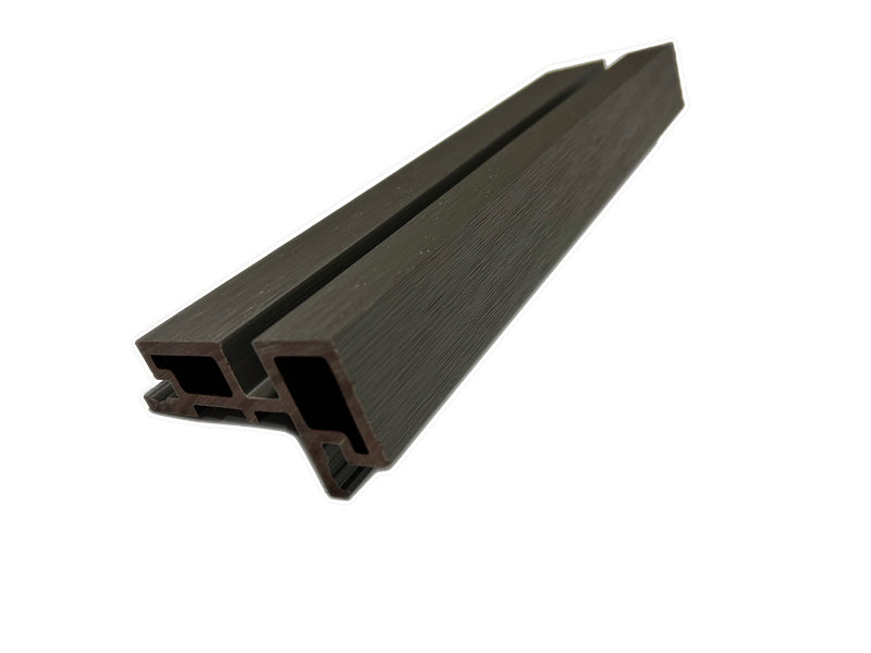 Charcoal Gray Slat Seamless Corner Trim for 5 Strip 1" Wide Slat Panels