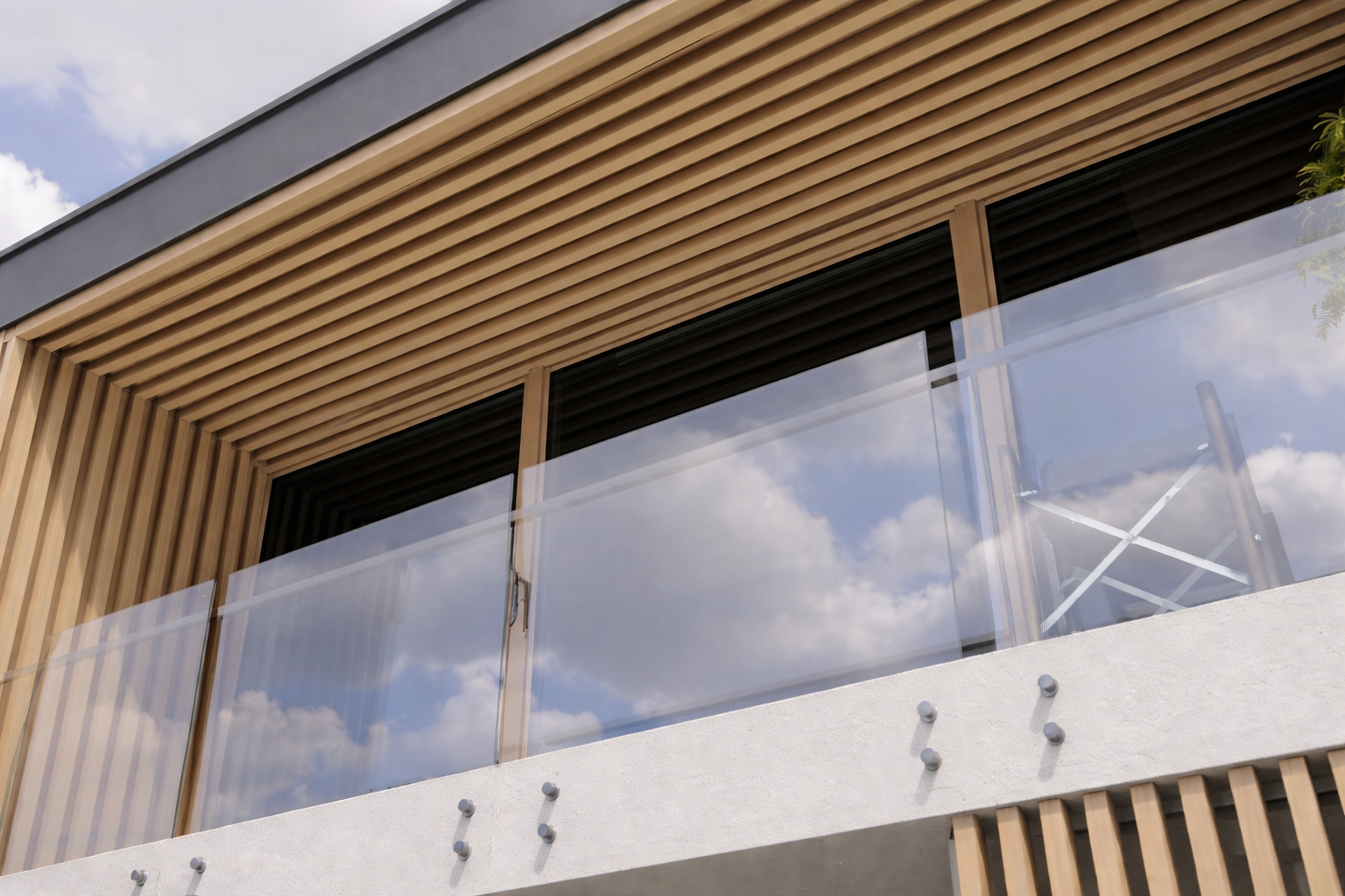 Maple Interior-Exterior Timber Tube Composite Wood Slat Privacy Dividers