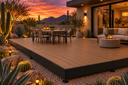 Modular Composite Deck Platform 2 Meter - Teak