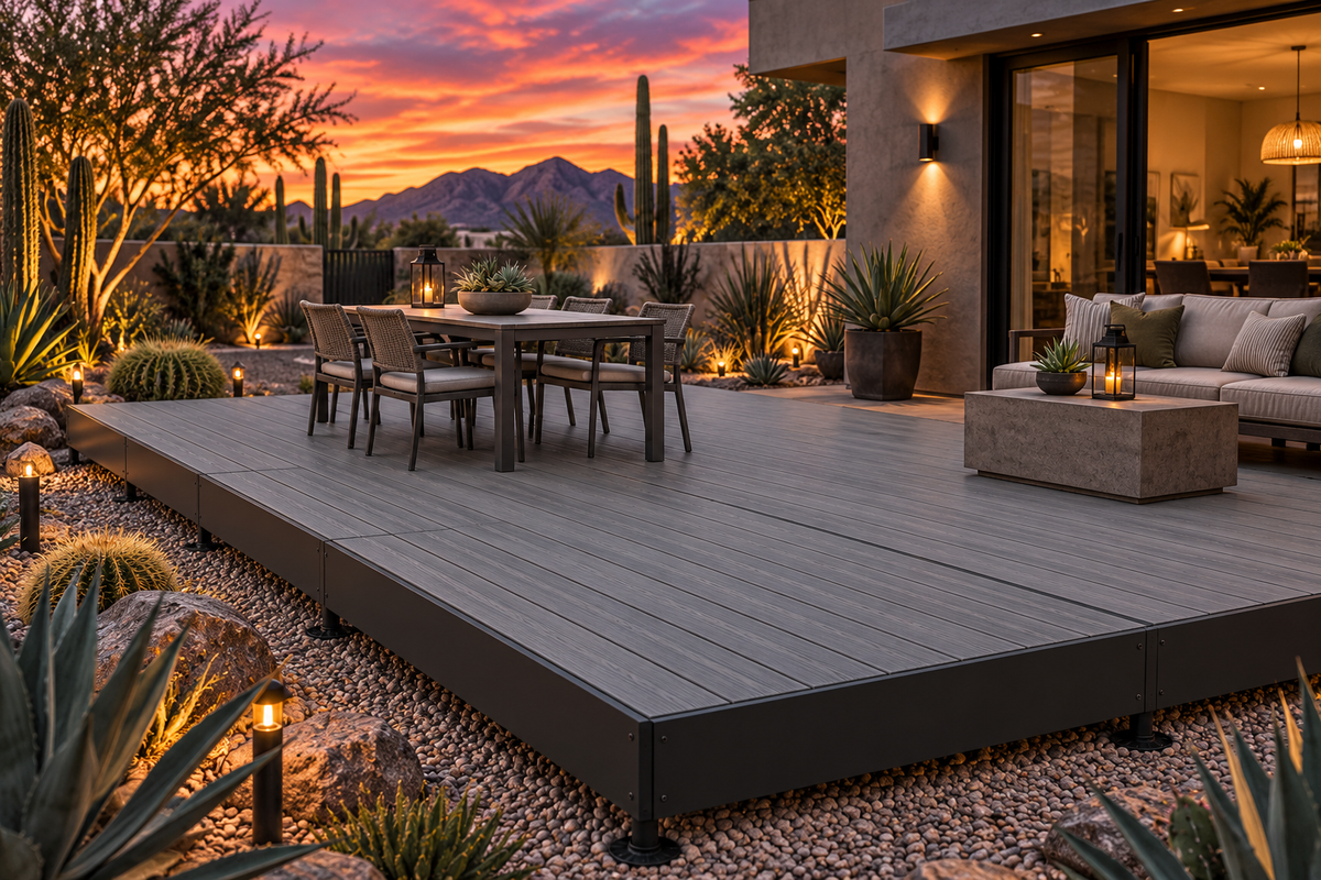 Modular Composite Deck Platform 2 Meter - Gray