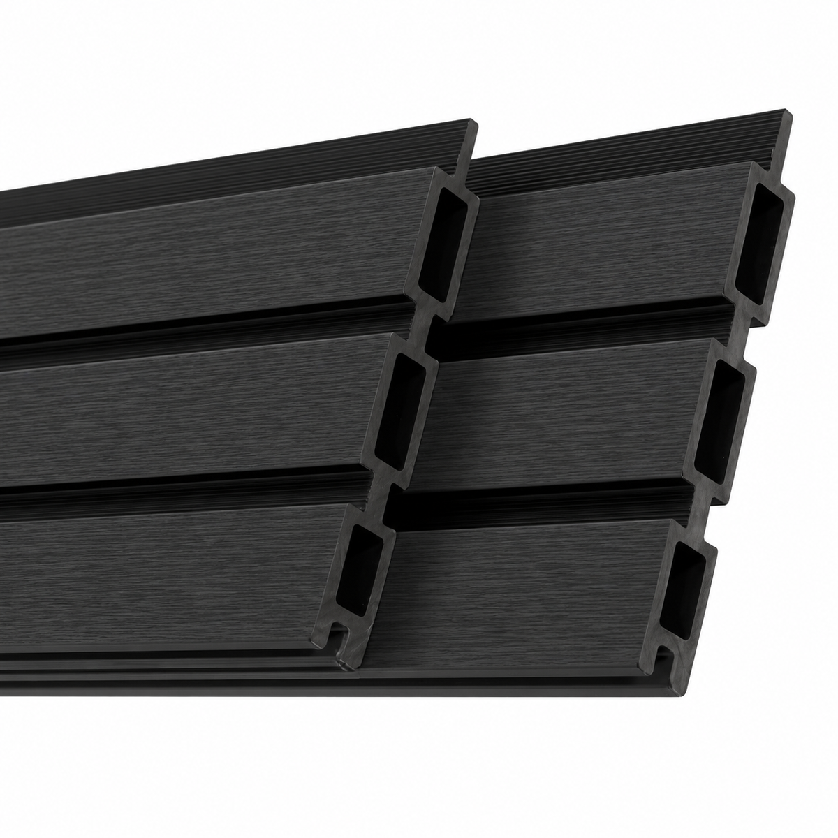 All-Weather WPC Composite Fence Slat Panel System - Black