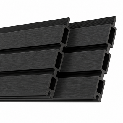 All-Weather WPC Composite Fence Slat Panel System - Black
