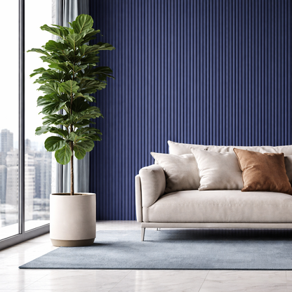 Flexible Tambour Wood Panels For Interior Walls Decorative Fluted Siding Cladding - Midnight Blue 3/4" Mini-Bead