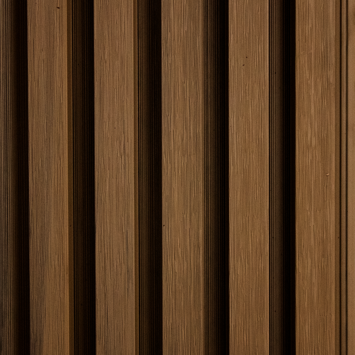 Weathered Teak Exterior Slat Siding Outdoor Wall Cladding Panels