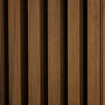 Weathered Teak Exterior Slat Siding Outdoor Wall Cladding Panels