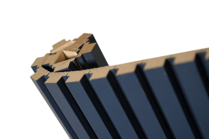 FlexForm™ Mini-Slat Flexible Fluted Tambour Wall Panels Midnight Blue