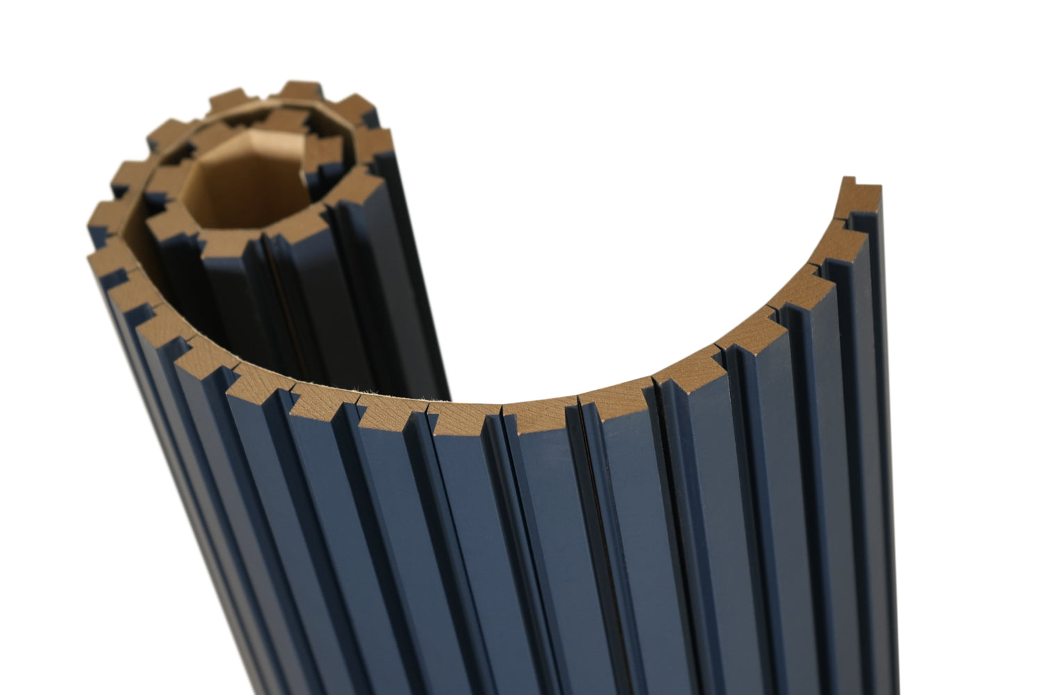 FlexForm™ Mini-Slat Flexible Fluted Tambour Wall Panels Midnight Blue