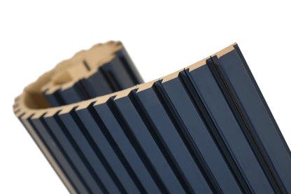 FlexForm™ Mini-Slat Flexible Fluted Tambour Wall Panels Midnight Blue