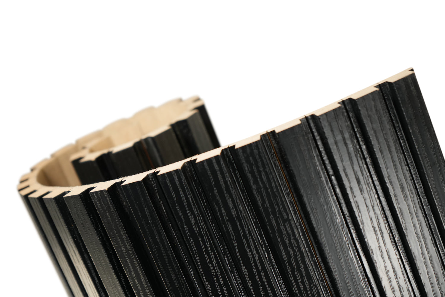 FlexForm™ Mini-Slat Flexible Fluted Tambour Wall Panels - Ultra Black