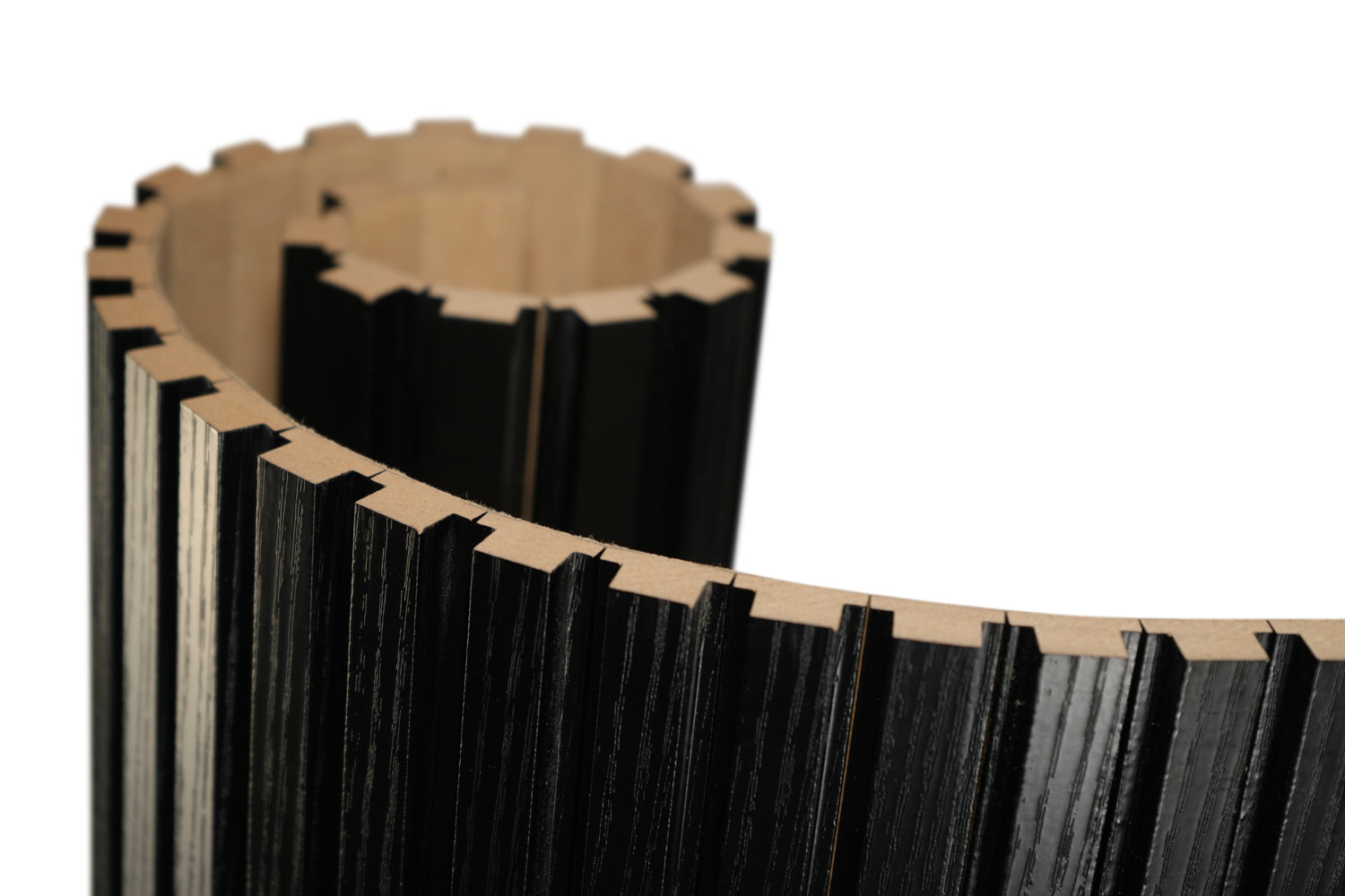 FlexForm™ Mini-Slat Flexible Fluted Tambour Wall Panels - Ultra Black