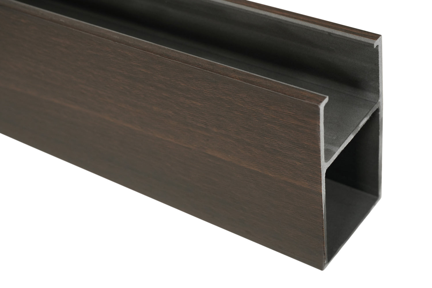 Suspended Slatted Wood Acoustic Drop Ceiling System - Dark Walnut