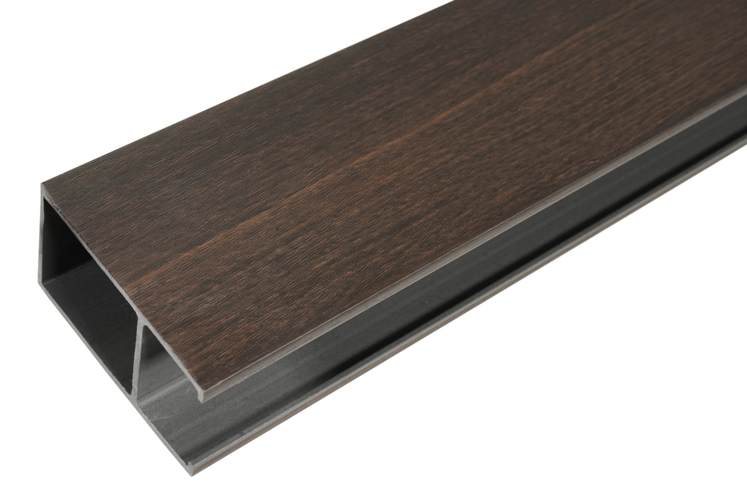 Suspended Slatted Wood Acoustic Drop Ceiling System - Dark Walnut