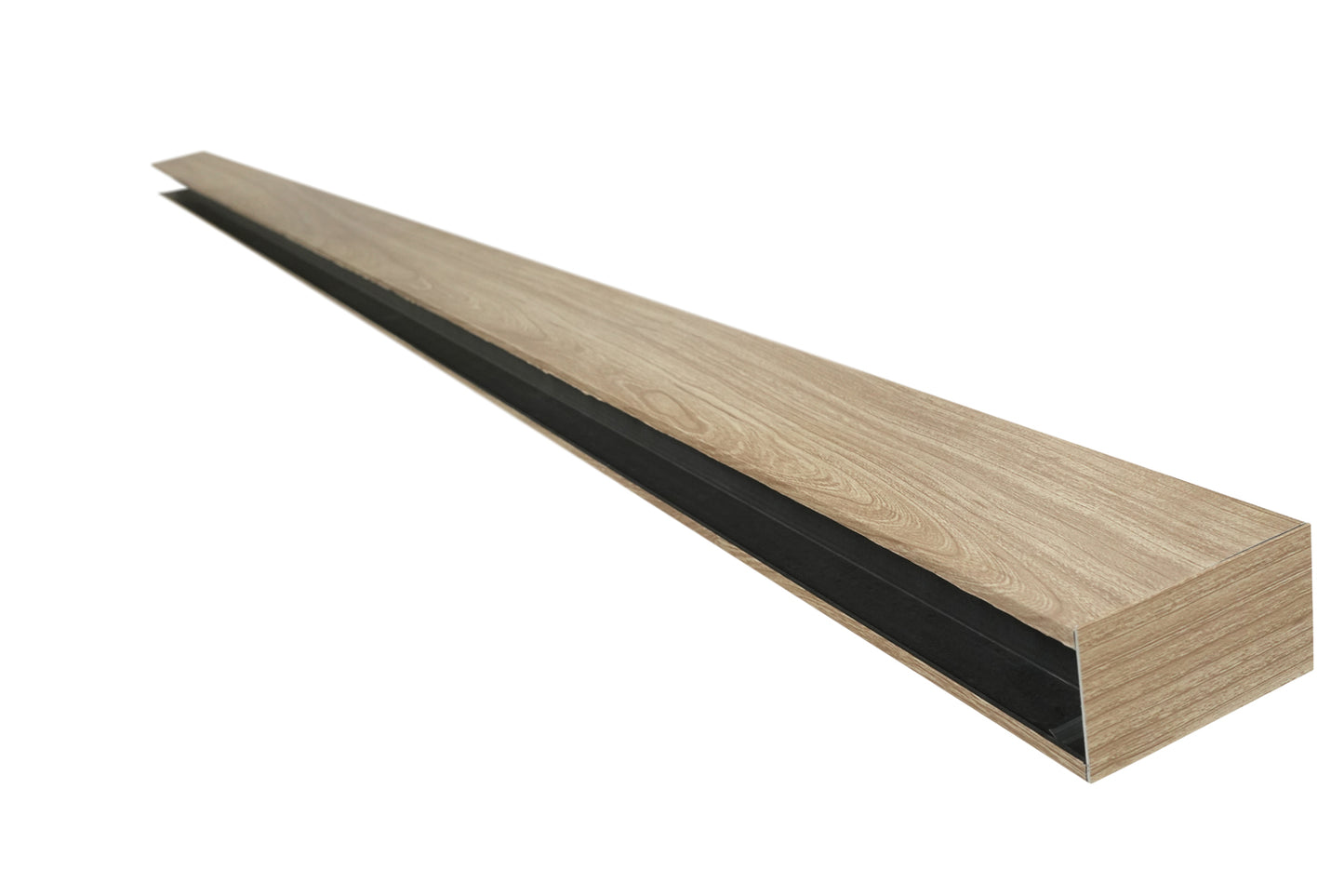 Suspended Acoustic Drop Ceiling Wood Baffle System – Light Walnut