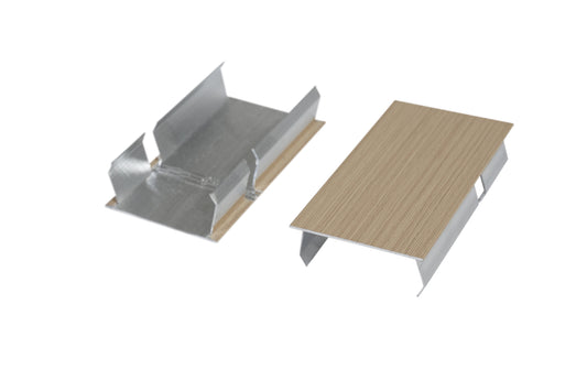 Suspended Acoustic Drop Ceiling Wood Baffle System – Light Walnut