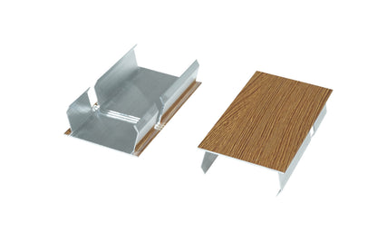 End Cap For Acoustic Drop Ceiling Baffles – Medium Oak
